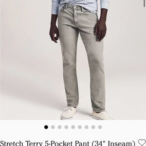 Faherty Men's Light Gray Slim Straight Jeans